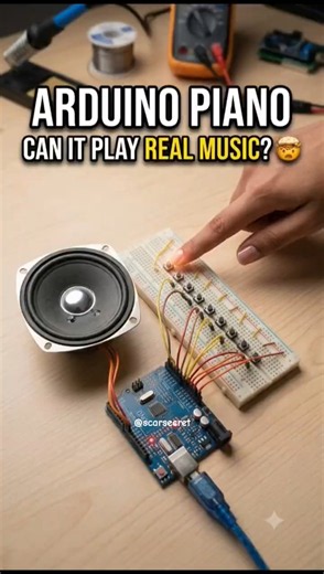 DIY Arduino Piano That REALLY Plays Music! 🎹🤯 in 2026 # #arduino #diyelectronics #arduinoboard