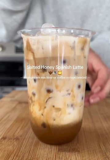 Salted Honey Spanish Latte Recipe (Easy Iced Coffee)