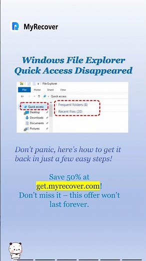 Windows File Explorer Quick Access Gone? 🚀 Simple Fixes! #datarecovery #quickaccess