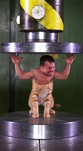 HUMAN CAT vs HYDRAULIC PRESS 😱 | WHAT HAPPENS NEXT?