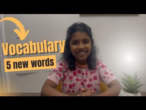 5 new words for kids vocabulary| Vocabulary series episode-1