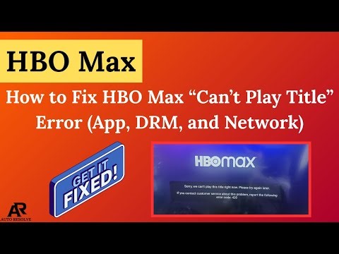How to Fix HBO Max “Can’t Play Title” Error (App, DRM, and Network)
