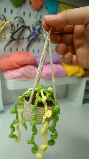 Crochet Mini hanging plant #stringofpearls #crochet #succulents #cactus #crochetcactus #cactusplush #handmade #handmadegifts #stringofpearls #plants #plantcrochet #crochetplant #plant #mini #hangingplants #hangingplant #hangingplanters #cardecoration #housedecor #miniplant #homedecorating | Crochet Nature