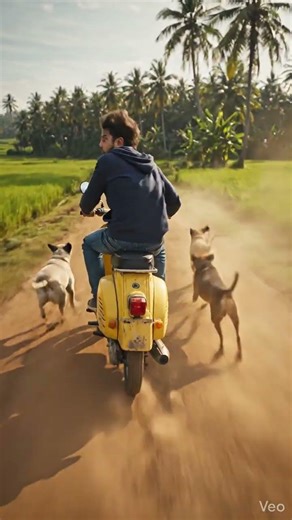 Man Running From Dogs in Village | Funny Dog Chase Scene | Cinematic AI Short