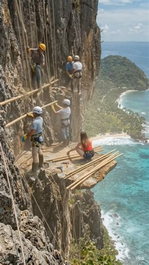 Cliff Edge Bamboo Viewpoint Build | Dangerous Ocean Side Transformation