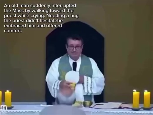 #romacatholic this old man need ah hug from the priest 🥹