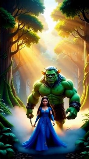 The Princess & The Ogre 👸👹 #aianimation #fairytalestory #enchantedforest