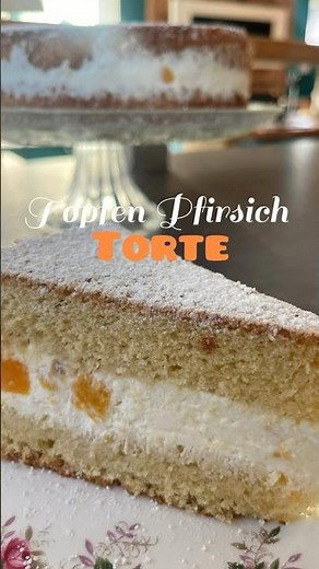Topfen-Pfirsich-Torte #backen #rezept #schnellesrezept #shorts