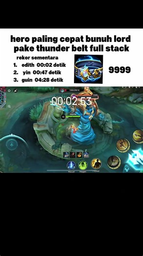 chou bowo + 9999 thunder belt #mobilelegends #lord #mlbb #chou #mobilelegendsbangbang #thunder