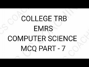 TRB CS MCQ | COLLEGE TRB | EMRS CS MCQ | PGT & TGT CS