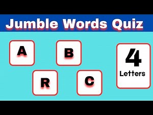 Jumble Words | Word Puzzle | Guessing Game | Word Games | Rearrange The Words