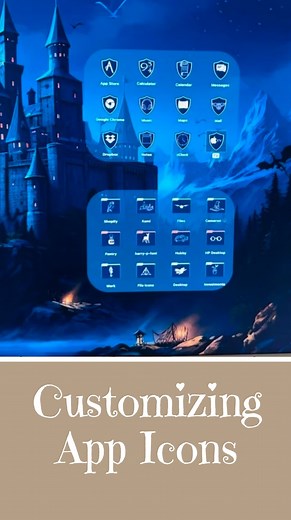 Kami Larae on Instagram: "How to convert your basic app icon into a themed icon! Happy Customizing!彩#howto #tutorial #apple #wizardingdesktop"