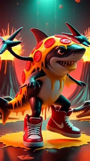 Pizzalero Tralalero tung tung tung cheese explosion who wins the food war??🍕🦈 #italianbrainrot