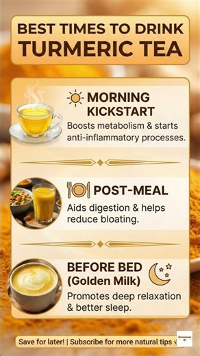 Drink Turmeric Tea At These 3 Times For Amazing Results!