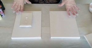 Update Your Light Switch Plates with This Simple Paint Pour Project