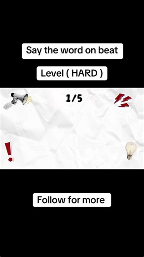 Say the Word on Beat: Level Up Your Challenge
