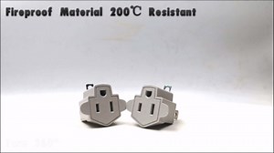 3-2 Prong Grounding Outlet Converter, Portable Fireproof 200 Resistant Wall Outlet Plug Adapter, Three Prong Adapter Plug for Household, 2 Pack, Ivory White