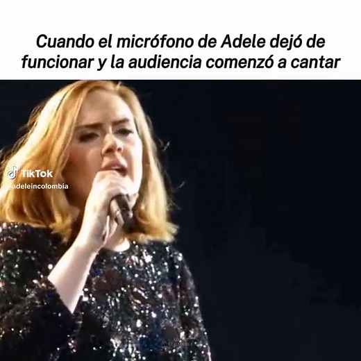 Momento icónico, solo Adele y su audiencia. Noten cómo se alcanza a escuchar su voz, incluso cuando todos están cantando. 🤯 #adele #adeletour #adelelive #daydreamersstandwithadele #adelecolombia #fypシ #viral #foryourpage