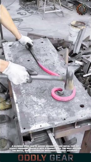 Innovative Manual Bending Tool for Glowing Hot Steel Ornaments