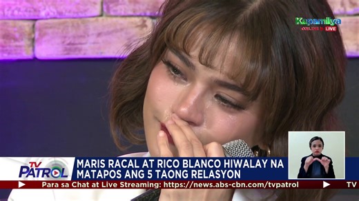 2.9M views · 30K reactions | Emosyonal na kinumpirma ng Kapamilya actress na si Maris Racal na hiwalay na sila ng OPM artist na si Rico Blanco matapos ang 5 taong relasyon. BASAHIN: https://news.abs-cbn.com/entertainment/2024/7/12/maris-racal-confirms-breakup-with-rico-blanco-1645 | TV Patrol | Facebook