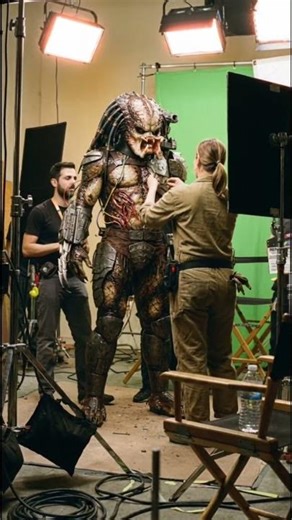 🎬Predator A behind the scenes moment from a film set.