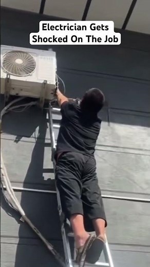 Electrician Gets Shocked On The Job 🤕