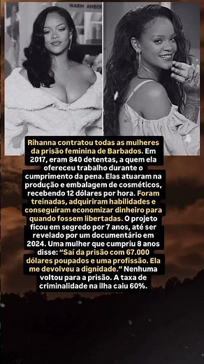 Rihanna e o projeto secreto que mudou o destino de 840 mulheres