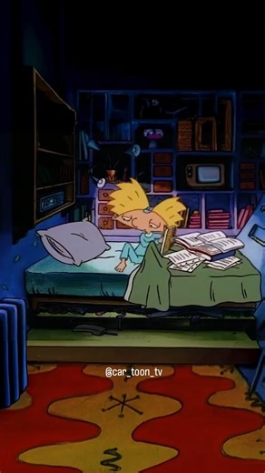 car_toon_936 on Instagram: "hey arnold at nite 💙🦋"