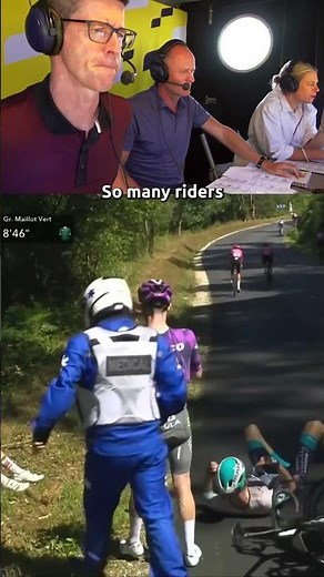 😱 SHOCKING Tour de France crash as commentators react