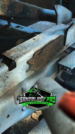 Sandblast Pro on Instagram: "Our team removes rust, old paint, corrosion, and buildup, leaving the metal clean, prepped, and smooth for welding, priming, or painting. If you want your truck frame looking brand new again, this is what sandblast does. Contact us for industrial, automotive, residential, and commercial sandblast jobs in Massachusetts. 📲 (508) 596 6848 Sandblast Pro, experts in surface restoration. #sandblastpro #sandblastingma #truckframe truckrestoration rustremoval industrialrest