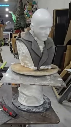 Part 9 DIY Graveyard Bust Dremel Tool MAGIC Level Up Your Foam Crafts! #sculpture #halloween