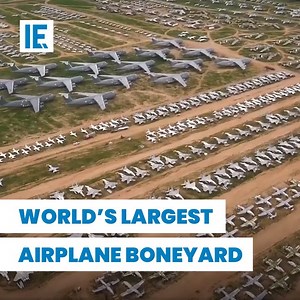 734K views · 12K reactions | This is the world’s biggest airplane ‘boneyard’, with almost 4,000 aircraft. | Interesting Engineering | Facebook