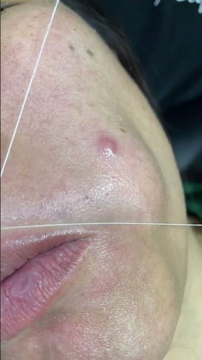 Mustache threading🤒#mustachethreading