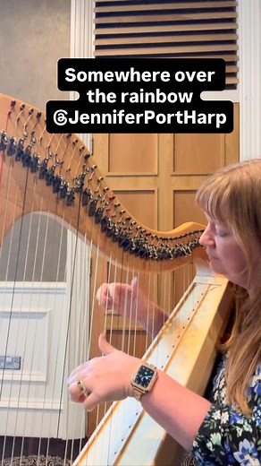 Somewhere over the rainbow, performed by @jenniferportharp #somewhereovertherainbow #weddingmusic | Jennifer Port - harpist & singer