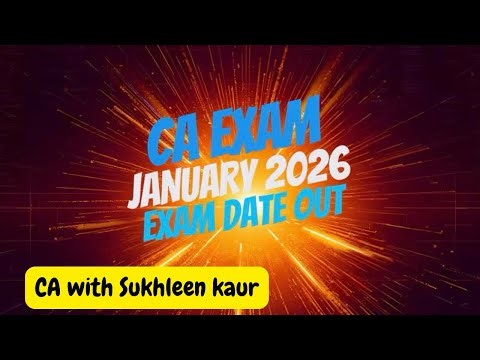Breaking News😱🔥| Official Announcement by ICAI | CA Exam January 2026 Exam Date out by ICAI 🔥| #exam