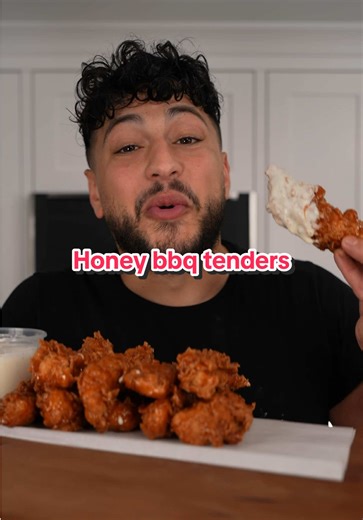 Honey BBQ Tenders - Most viewed video this year! Chicken Marinade: 2 lbs chicken tenders ¼ cup flour salt to taste 1 tsp black pepper 1 tsp garlic powder ½ tsp onion powder ½ chili powder ½ tsp paprika ½ tsp cayenne pepper Chicken Batter: 3 cups flour 1.5 cup cornstarch 1 tsp baking powder ½ tsp kosher salt 1 tsp black pepper 1 tsp garlic powder ½ tsp onion powder ½ chili powder ½ tsp paprika ½ tsp cayenne pepper 12 oz sparkling water or club soda (work it in slowly) Honey BBQ sauce: ½ cup ketch