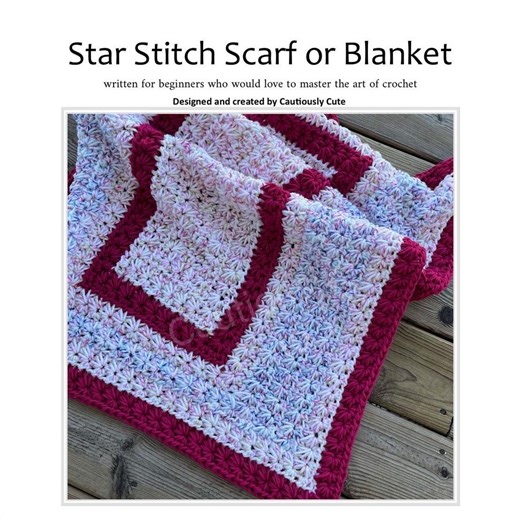 Star Stitch Rectangle Scarf or Blanket Crochet Pattern: Beginner-friendly (PDF Download) - Etsy