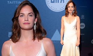 Ruth Wilson bares all in daringly low-cut satin slip dress
