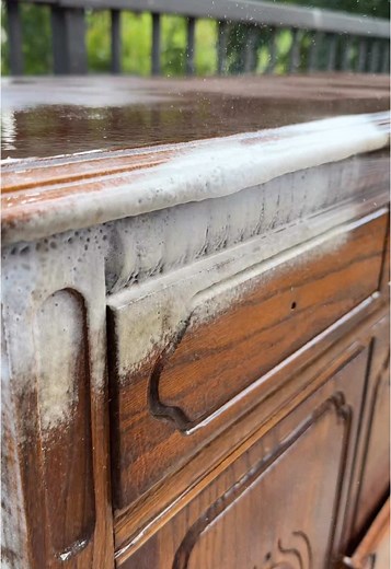 Turning old and forgotten into timeless and elegant—watch this antique sideboard transform before your eyes! This antique sideboard was covered in layers of old finish, but with a little patience and the right technique, it’s getting a fresh, sophisticated look! Stripping away years of wear and adding a soft paint wash brings out its natural beauty. What do you think—worth the effort? Drop your thoughts below! #FurnitureFlip #AntiqueRestoration #DIYHomeDecor