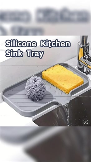 Keep your kitchen sink neat and organized ✨ Silicone faucet mat tray for soap, sponge, and drying. 🔗 Click & Buy Now 🔗Click & Buy: https://s.click.aliexpress.com/e/_c4UnK2T ##GizmoNest##KitchenGadgets##SinkOrganizer##KitchenHack##SiliconeTray