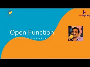 Open Function in Python | Python File Operations | Python tutorials for beginners