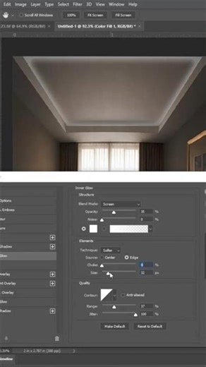 Ceiling Light line kese add kare ? Ceiling Light Tutorial in photoshop #lightingeffects #trending