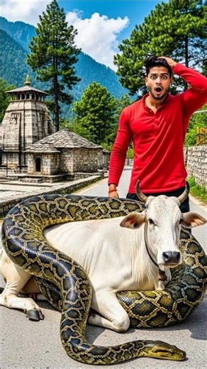 Python Attacks Cow... What This Young Man Did Next Shocked Everyone!