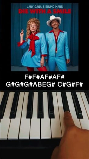 Learn Die with a Smile on Piano in 60 Sec #shorts