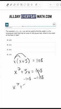2025 Algebra 1 EOC - Problem 26