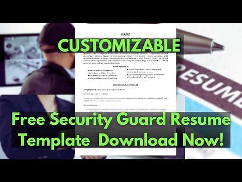 Free Security Guard Resume that Gets You HIRED Fast!