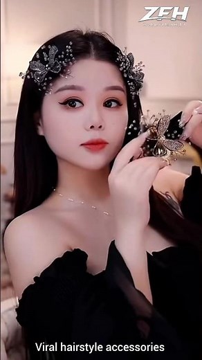 Beautiful Butterfly Hair Clip Hairstyle | Cute Easy Hair Look 💖🦋 #shorts #viral