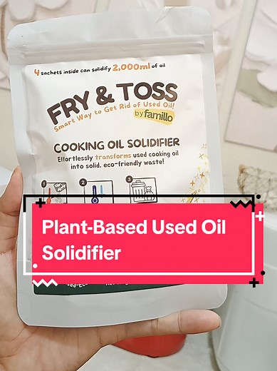 Transform Used Cooking Oil into Safe Solid Waste
