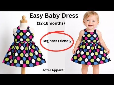 Easy Baby Dress Tutorial | No Zipper | Less Than 1 Yard Fabric