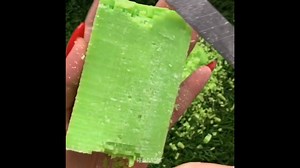 Scraping In Tiny Cubes Green Bar Soap ASMR